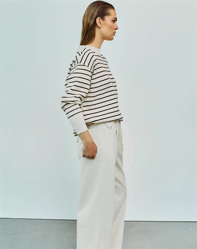 Barbara Striped Pullover Strik - WITHBLACK